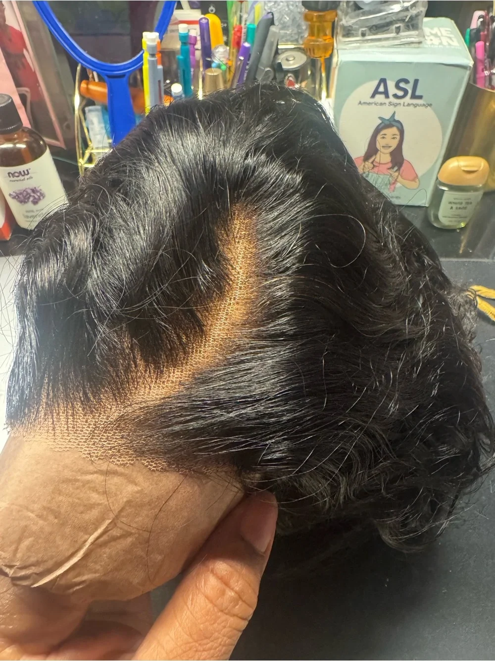 Premium Black Curly Women's Wig - Natural Finish